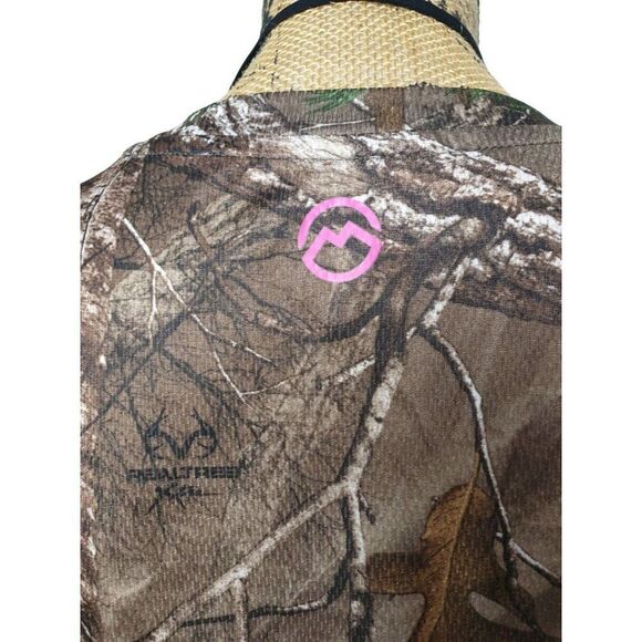 Magellan Womens Camo Tee M RealTree Edge Pink Logo Outdoors Hunting Top Nature - Picture 5 of 6